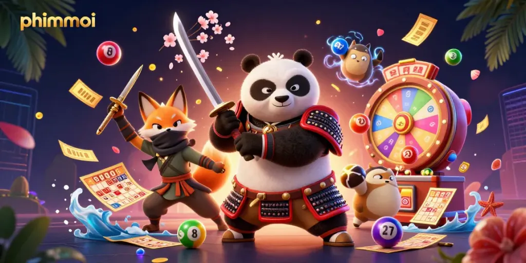 Experience thrilling gameplay with phimmoi through this vibrant casino scene featuring dynamic characters.