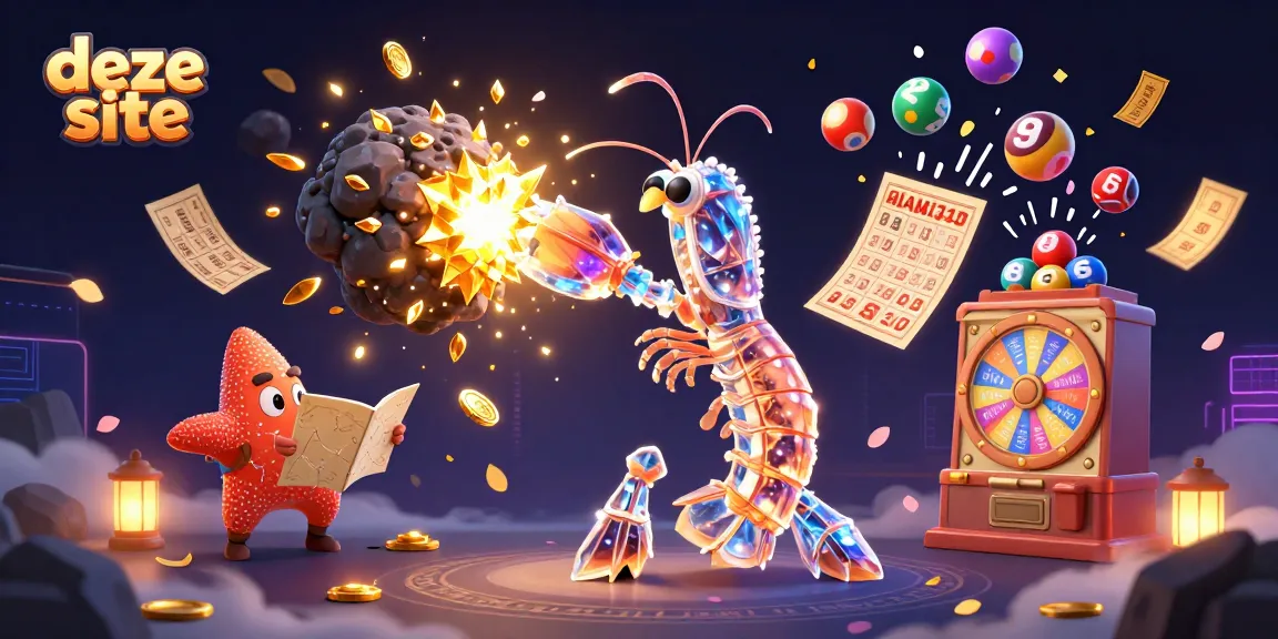 Experience exciting games with deze site, featuring vibrant 3D characters in an action-packed casino scene.
