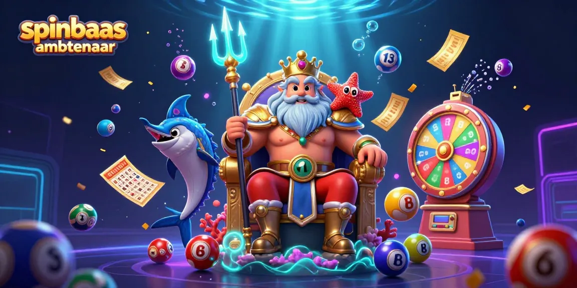 Spinbaas ambtenaar brings vibrant energy to this colorful gambling scene filled with lottery elements.